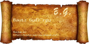 Bautz György névjegykártya