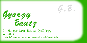 gyorgy bautz business card